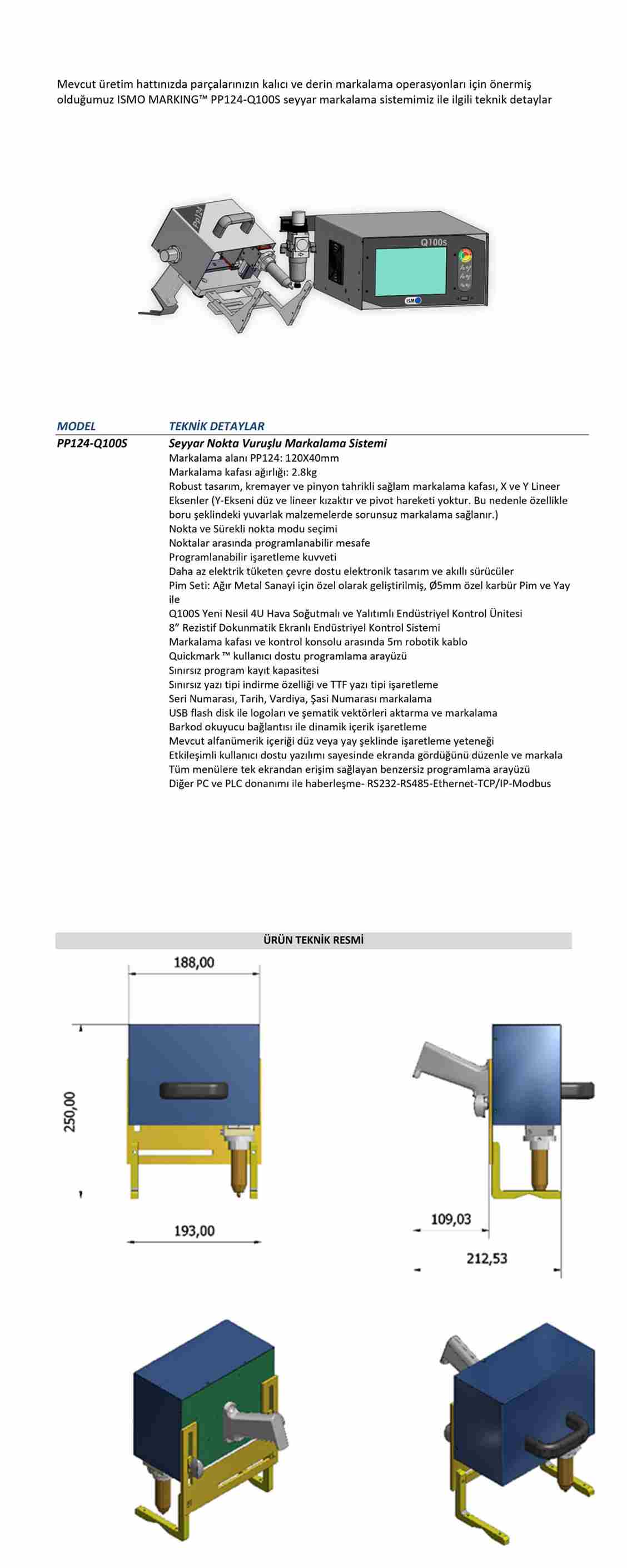 Dynamıcs Seyyar Nokta Vuruşlu Markalama Sistemi