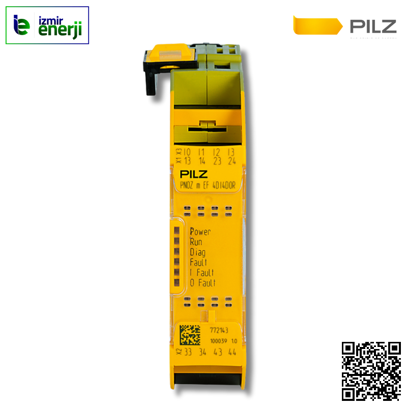 772143 PNOZ m EF 4DI4DOR Yapılandırılabilir PNOZmulti 2 emniyetli küçük kontrolörler, 4 emniyetli dijital giriş, 4 emniyetli yarı iletken çıkış.