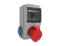 Kombinasyon ABS 120x255x122 IP44 Prizli (1/5x32A // 2/1X16A)