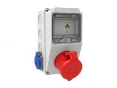 Kombinasyon ABS 120x255x122 IP44 Prizli (1/4x32A // 2/1X16A)