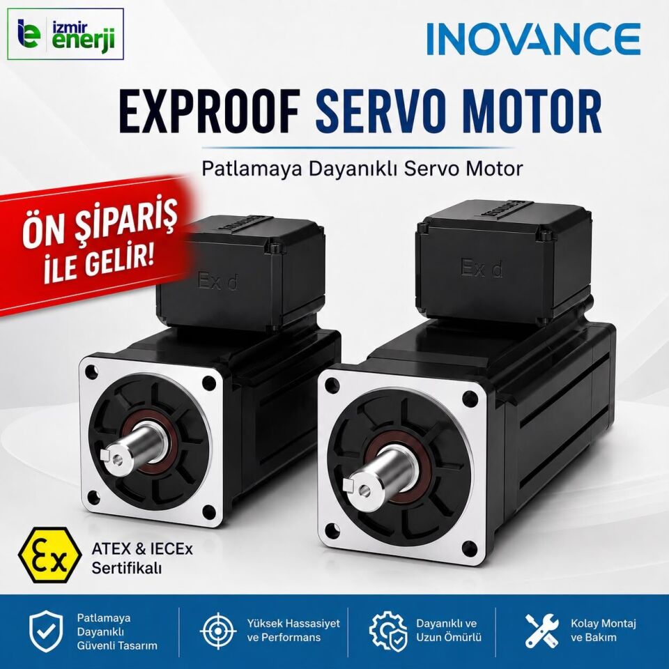 Exproof Servo Motor ve Sürücü FRENSİZ 750W - Set ( II 2 G Ex db IIC T5 Gb, II 2 D Ex tb IIIC T100°C Db )