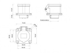 CEE Norm 4x16A Düz Makina Prizi