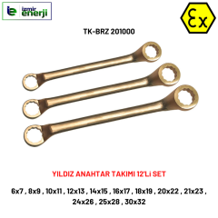 Kıvılcım Çıkarmaz Ex-Proof 12'Li Yıldız Anahtar Takımı (M6 / M32)