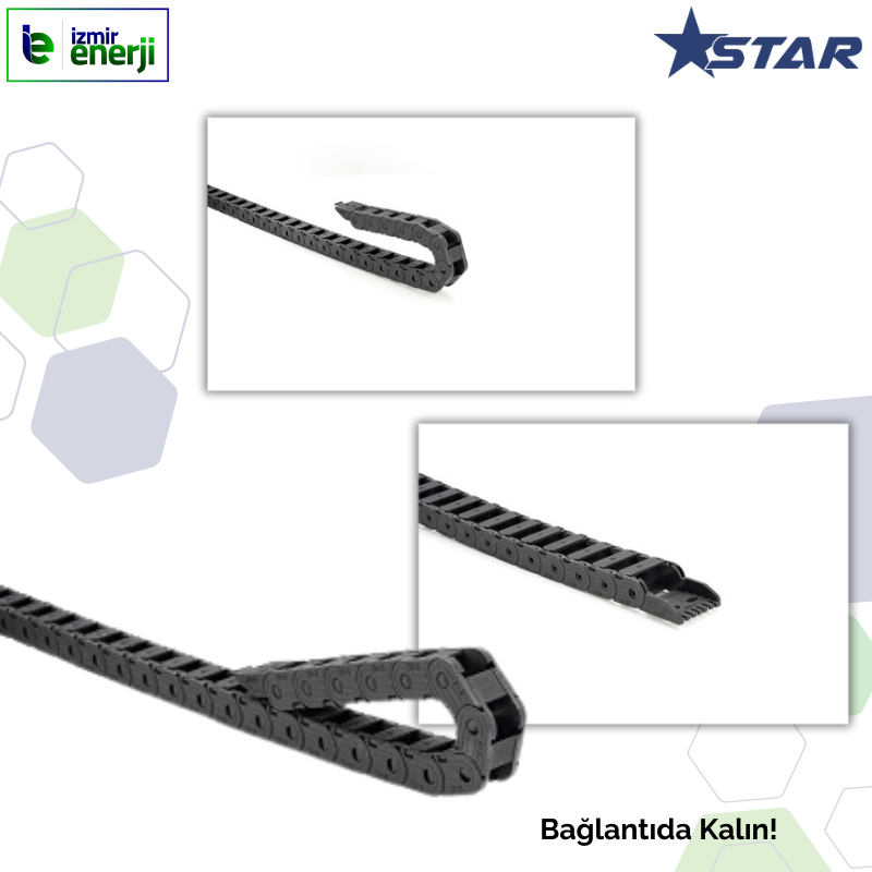 S20 Plastik Hafif Seri 20x38 Hareketli Kablo Kanalı