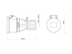 CEE Norm 5x16A Uzatma Prizi