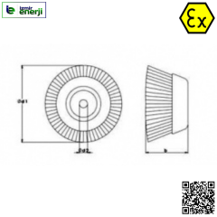 Kıvılcım Çıkarmaz Ex-Proof 90 x 13mm Çanak Tel Fırça