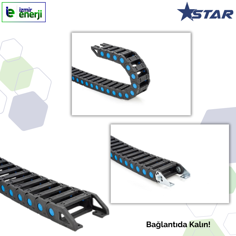 Hareketli Kablo  Kanalı S42 Plastik Orta Açık Seri 080