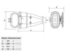 Yassı Uzatma Priz 25/40A