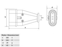 Yassı Düz Fiş 40/63A