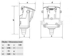 Yassı Duvar Priz 40/63A
