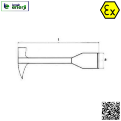 Kıvılcım Çıkarmaz Ex-Proof 75 x 450mm Kesici Kazıma