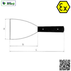 Kıvılcım Çıkarmaz Ex-Proof 755 x 235mm Geniş Iskarpela