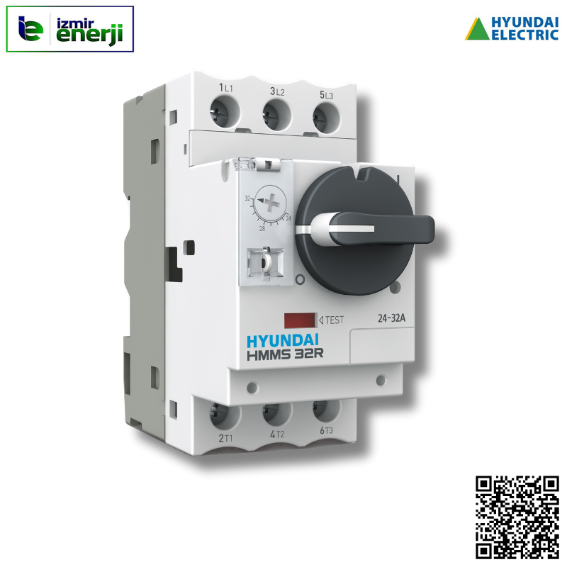 HMMS32R0018 ( 13-18A ) Döner Kurma Kollu Motor Koruma Şalteri ( 10-100kA )