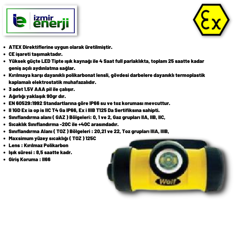 Exproof Wolf Kafa Lambası