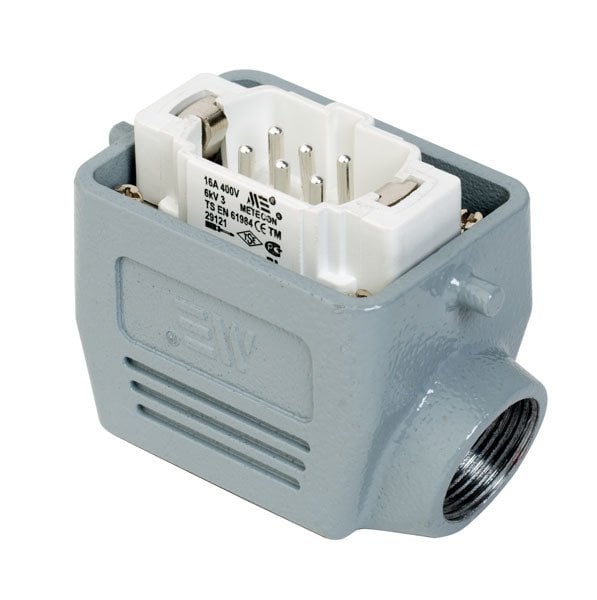 6x16 A (6P+E) Alüminyum Gövde Fiş (Üst Giriş)