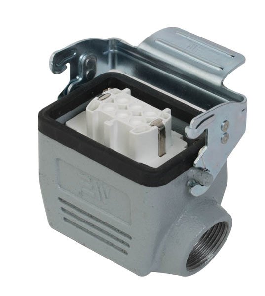 6x16 A (6P+E) Alüminyum Gövde Uzatma Prizi (Yan Giriş Mandallı Contalı)