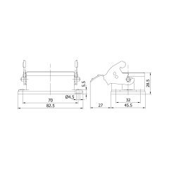 6x16 A (6P+E) Alüminyum Gövde Makine Prizi