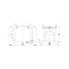 48x16 A (48P+E) Alüminyum Gövde Duvar Prizi