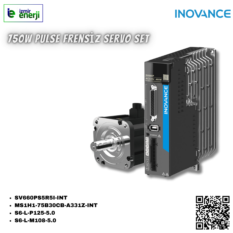 INOVANCE 750W Pulse 5mt Kablolu Frensiz Servo Set
