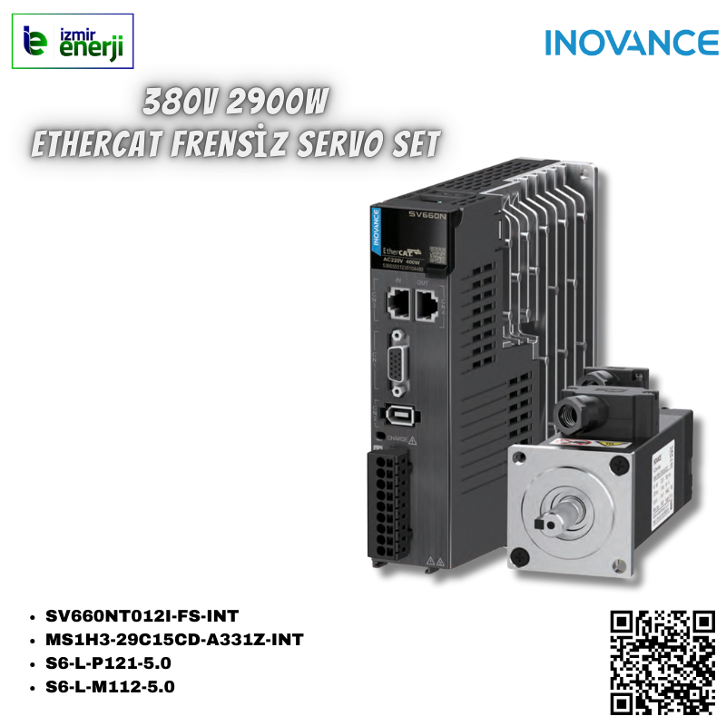 INOVANCE 2900W EtherCAT 5mt Kablolu Frensiz Servo Set ( 380V )
