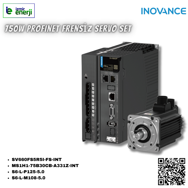 INOVANCE 750W Profinet 5mt Kablolu Frensiz Servo Set