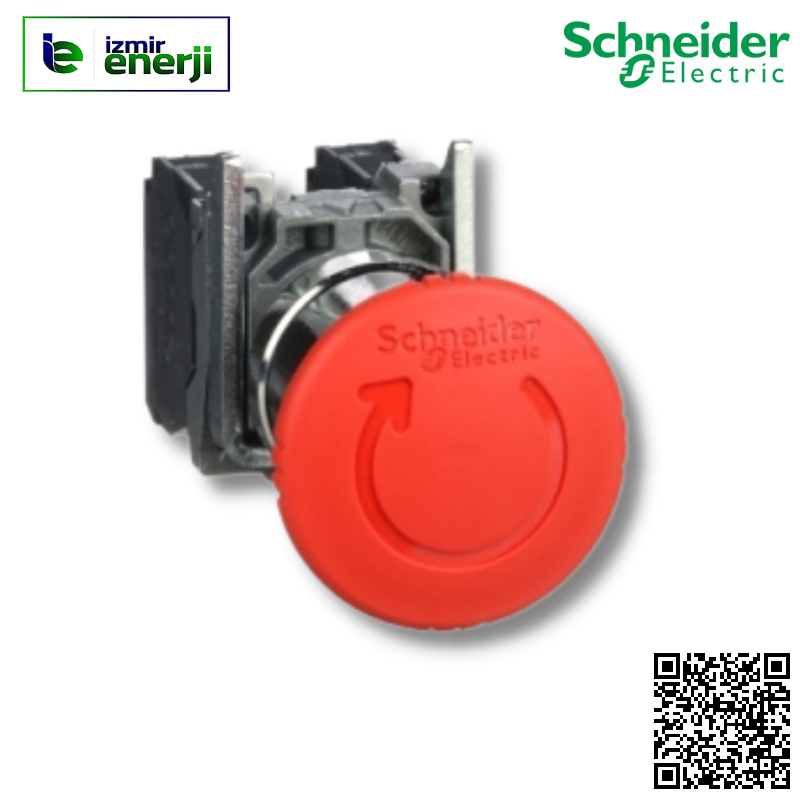 XB4-BS8445 1 NK + 1 NA Kırmızı Çevir, çek, tetiklemeli Acil Stop Butonu