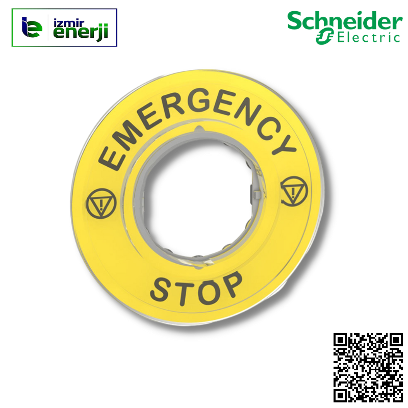 ZBY-9320 Emergency Stop Sarı zeminli