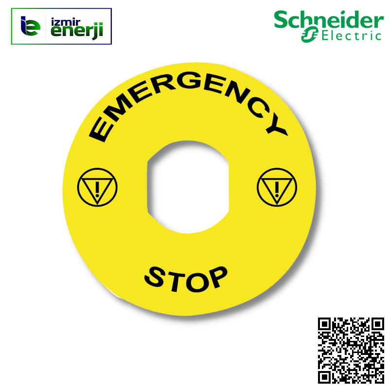 ZBY-8330 Emergency Stop Sarı zeminli