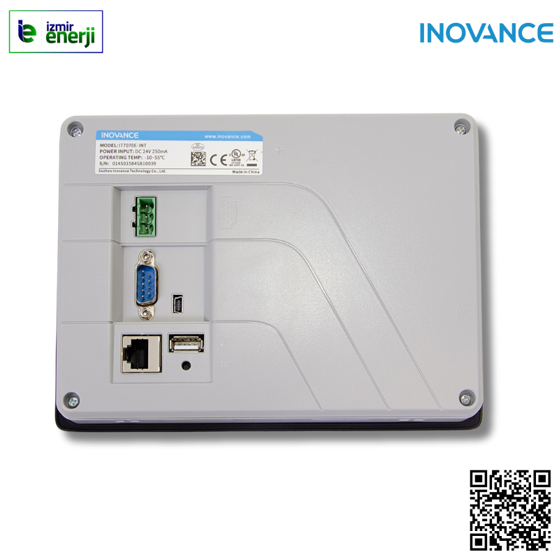 IT7070E 7'' HMI, 800x480, Ethernet, RS422/RS485, RS232, USB, IP65