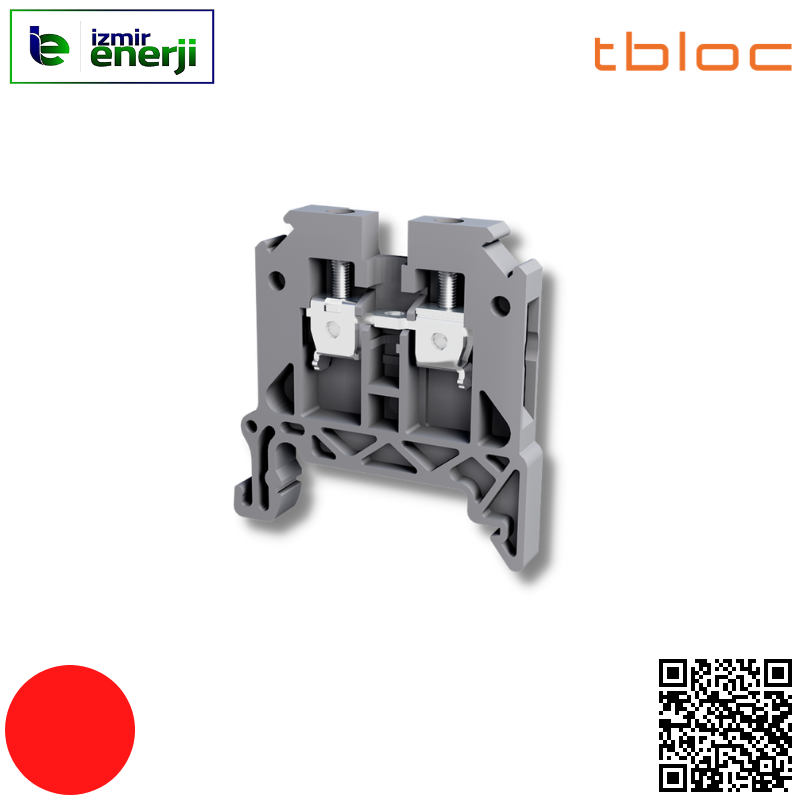 TBL 2,5 - 2,5mm² Kırmızı Ray Klemens