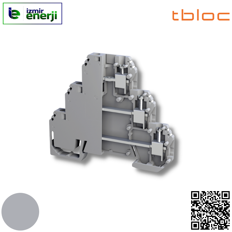 TBL 4 3P - 2,5-4mm² 3 Katlı Ray Klemens