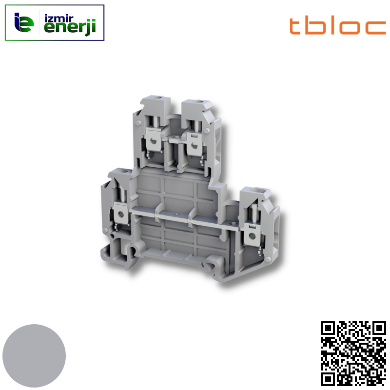 TBL 2,5-4 2PL - 2,5-4mm² 2 Katlı Ray Klemens ( 110-220 VAC/DC )