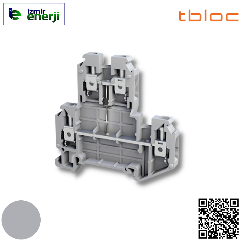 TBL 4 2P X3 - 2,5-4mm² 2 Katlı Ray Klemens ( Diyodlu )
