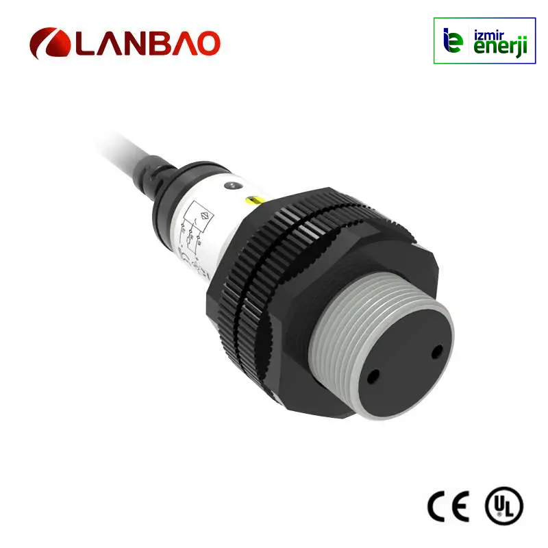 M18 Fotoelektrik Reflektörlü Sensör 3mt Algılama, NPN, NO + NC, 10-30V DC 2mt Kablolu