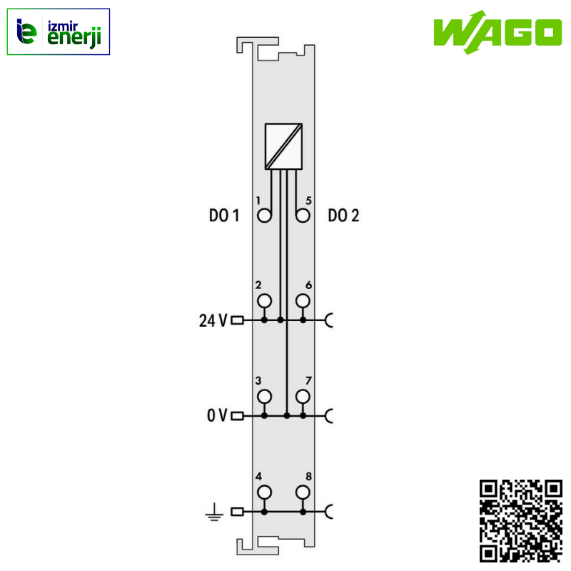 750-511 2 pals genişliği çıkışı; 24 VDC; 0,1 A; 250 Hz