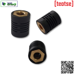 Plastik + Pirinç Enkoder Kaplini 6 x 8 mm