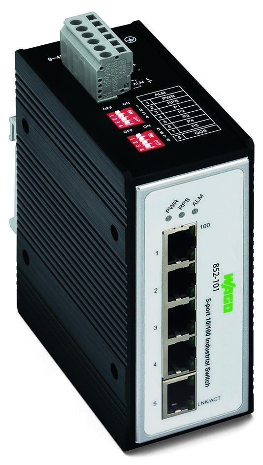 852-101 5-port 100base-TX Endüstriyel Ethernet Switch, --40/ +70oC