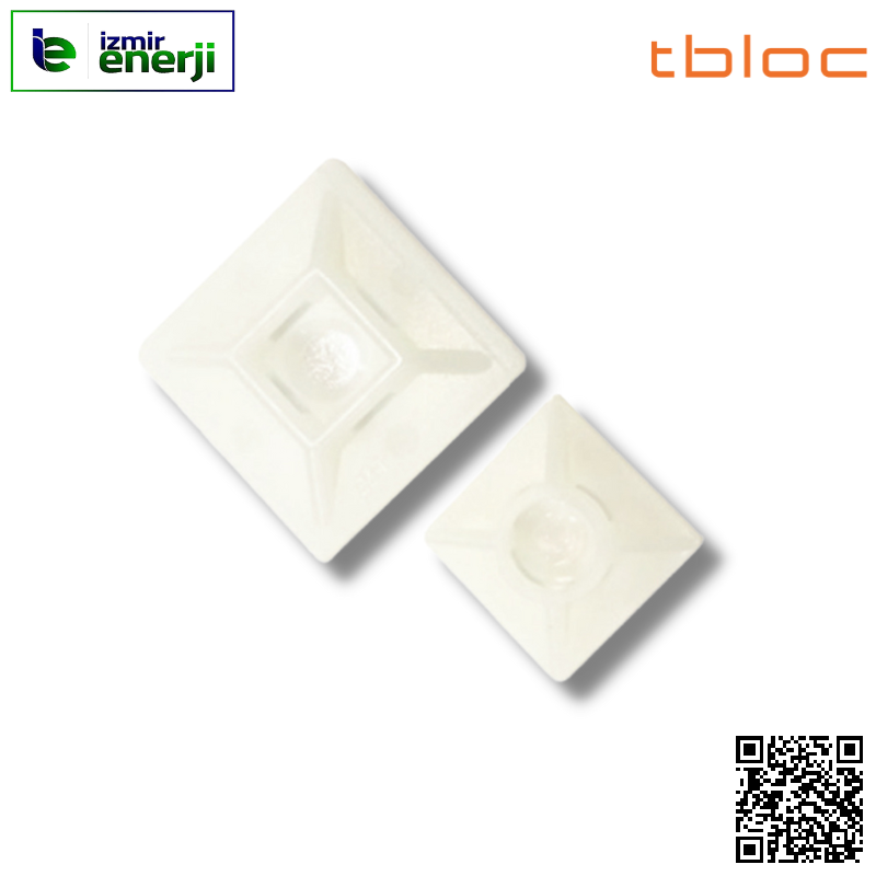 ATM 19 x 19 Beyaz / White Yapışkan Kroşe