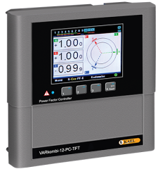 VARkombi-12-PC-TFT AG  Kompanzasyonu ve   Dengesiz Yüklü İşletmeler için SVC uyumlu Reaktif Güç Kontrol Rölesi