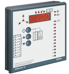 VARkombi-12 AG  Kompanzasyonu ve   Dengesiz Yüklü İşletmeler için SVC uyumlu Reaktif Güç Kontrol Rölesi
