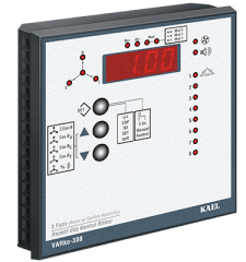 VARko-308 AG  Kompanzasyonu ve   Dengesiz Yüklü İşletmeler için SVC uyumlu Reaktif Güç Kontrol Rölesi
