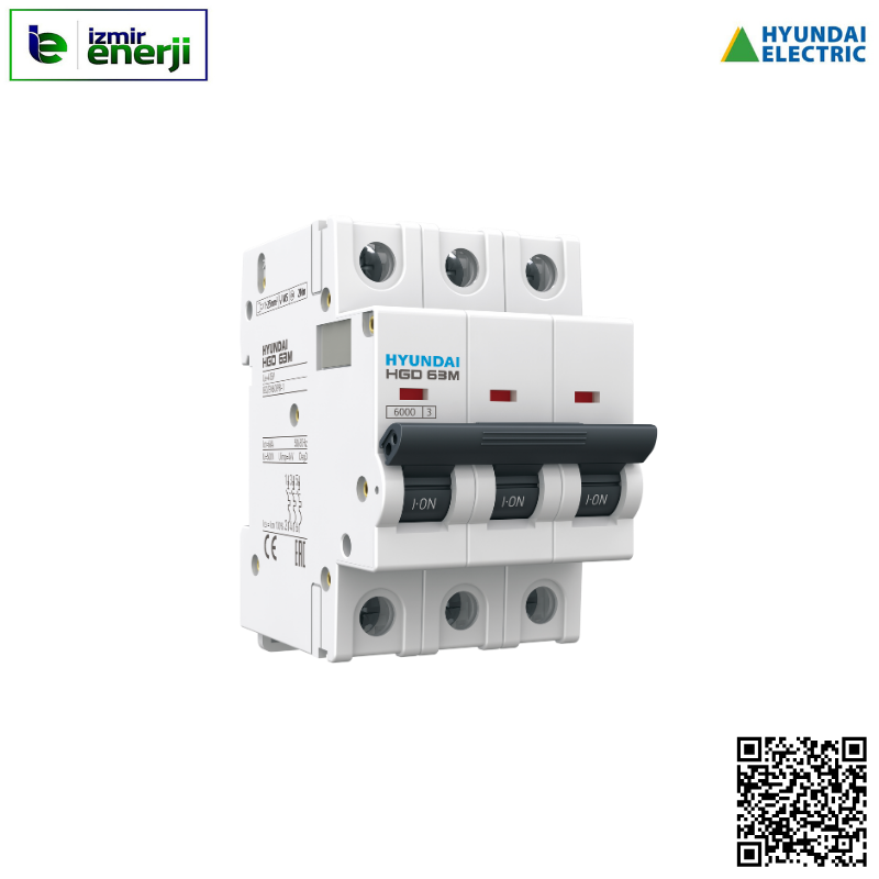 HGD63M3PMC006 Otomatik Sigorta 6kA 3 x 6A