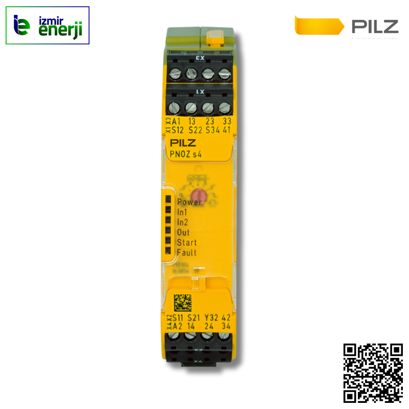 751104 PNOZ s4 24VDC 3 n/o 1 n/c Güvenlik rolesi