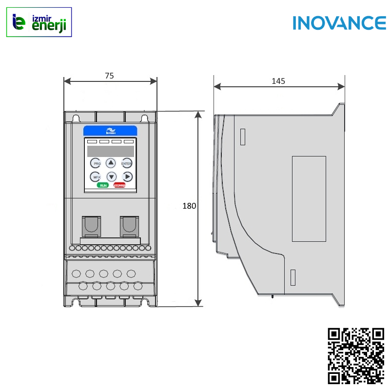 MD200 Serisi 3x380V AC Trifaze 3,7 KW 9,5A Hız Kontrol