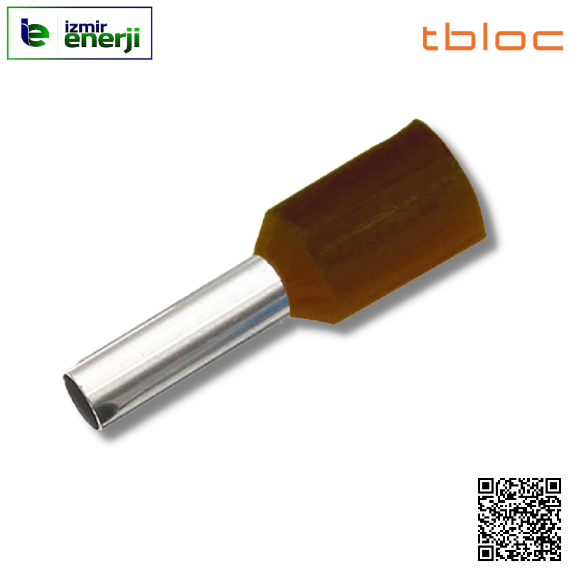 IES 25,0/16 Kahve / Brown İzoleli Kablo Yüksük ( Alman / German ) Normu