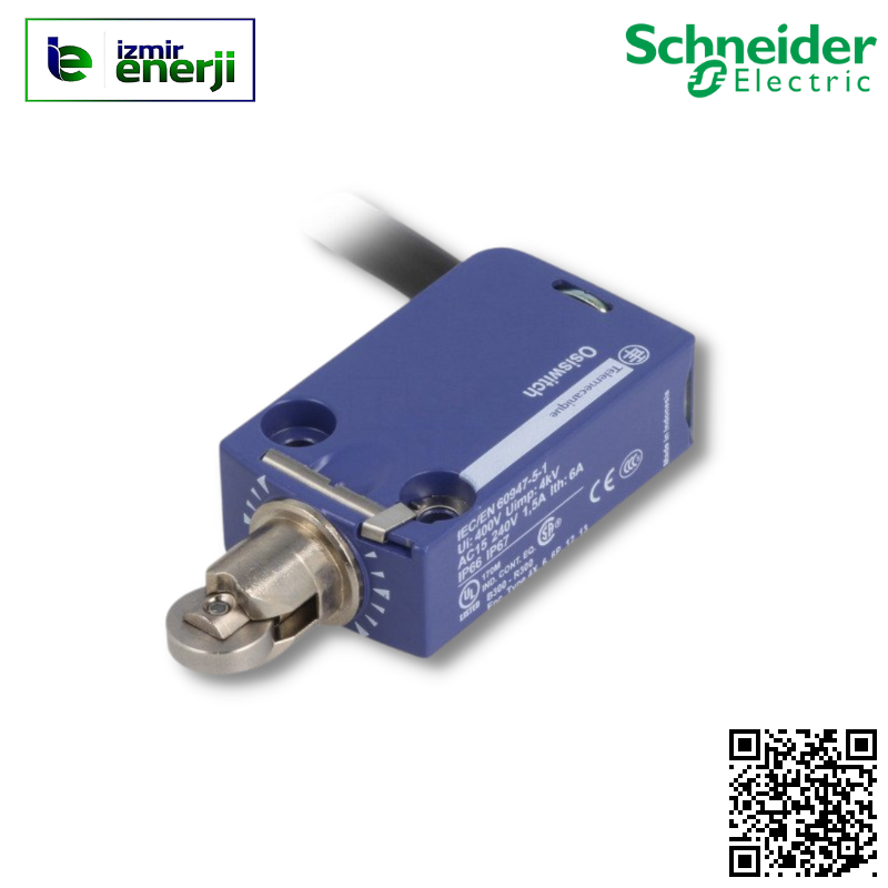 XCMD2102L1 Limit anahtarı XCMD - çelik makaralı pim - 1NK+1NA - ani - 1 m