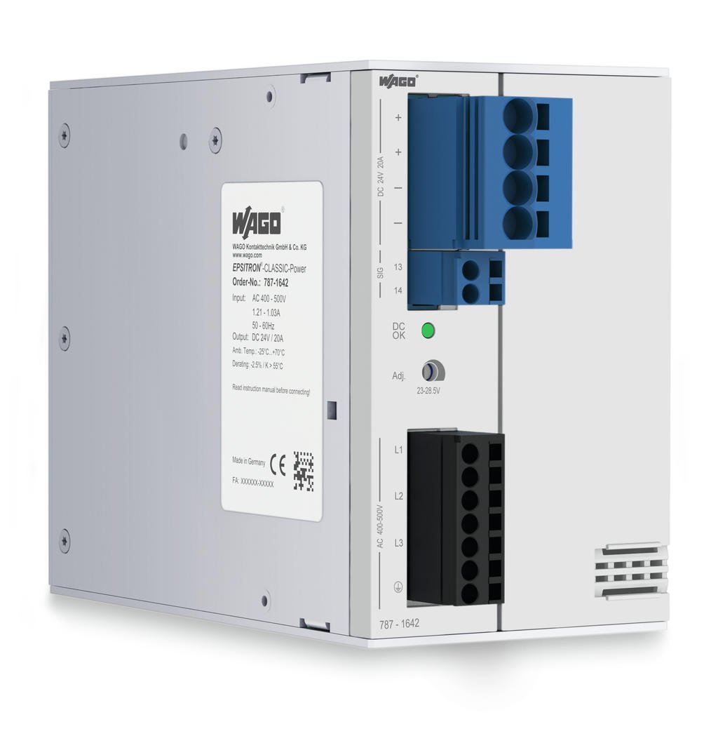 787-1642 3 faz Giriş AC 320V . 575V 24 VDC/ 20 A, paralelleme, DC ok sinyali, TopBoost
