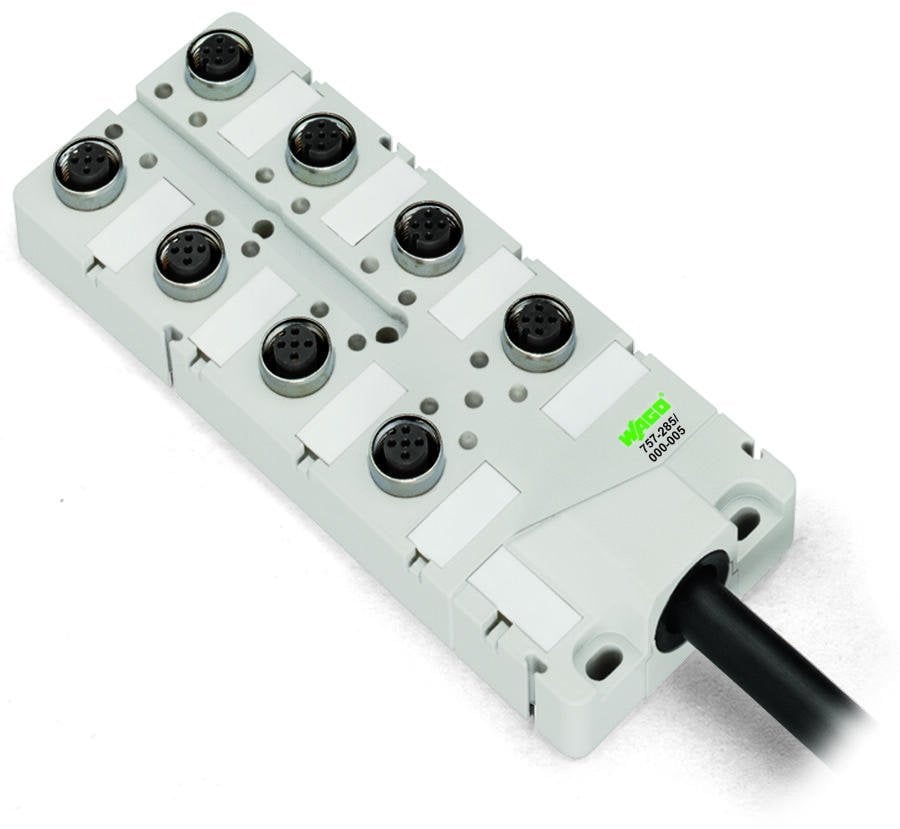 757-244/000-005 M12, 4 yollu, 4 kutuplu, 5m kablolu OPur, halojen free, LED‘ li