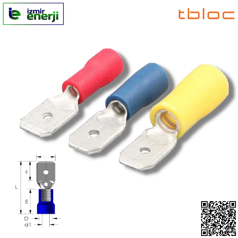 FMT 1488 ( 0,50-1,50mm² ) Faston Dişi Pabuç ( Kırmızı / Red )