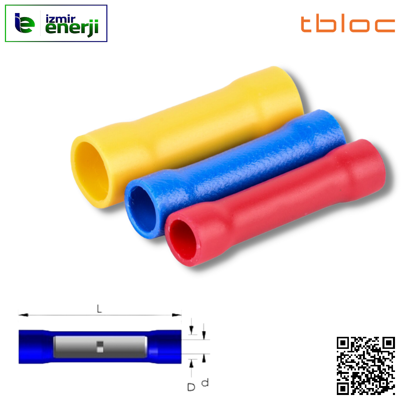 IBT 252 ( 1,50-2,50mm² ) Ek Muf Pabuç ( Mavi / Blue )